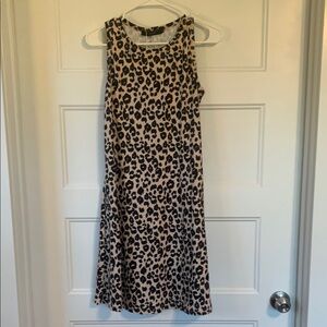 Leopard Print Sleeveless Dress by Zesica size Small